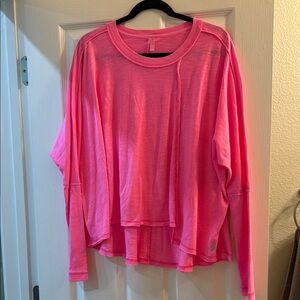 FP Movement by Free People Pink Oversized Long Sleeve Shirt